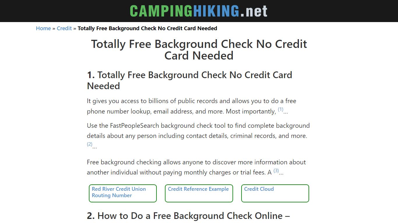 Totally Free Background Check No Credit Card Needed